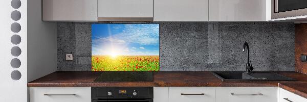 Panel para cocina Campo de amapolas