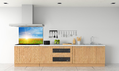 Panel para cocina Campo de amapolas