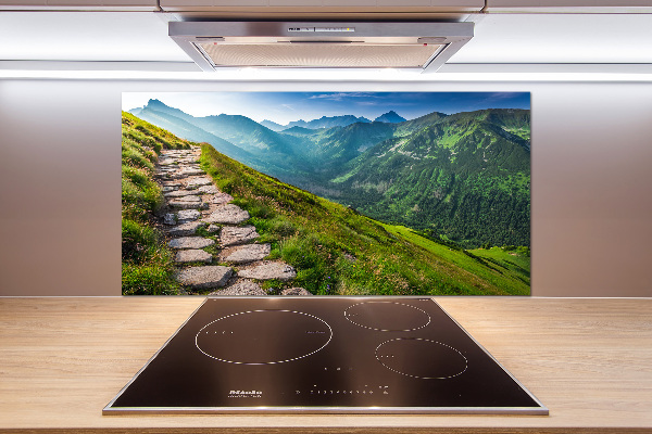 Panel de pared de cocina Sendero en los montes Tatra