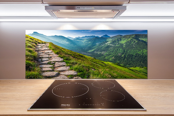 Panel de pared de cocina Sendero en los montes Tatra
