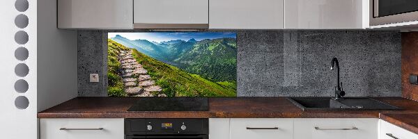 Panel de pared de cocina Sendero en los montes Tatra