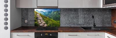 Panel de pared de cocina Sendero en los montes Tatra