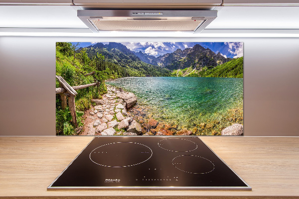 Salpicadero de cocina El ojo de mar de los montes Tatra