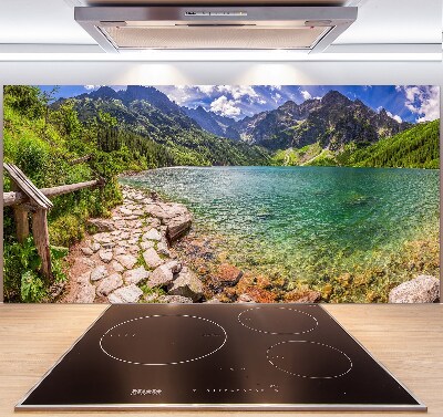 Salpicadero de cocina El ojo de mar de los montes Tatra