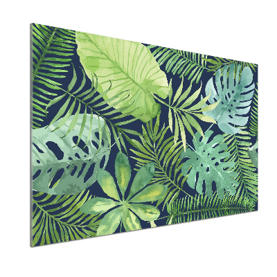 Panel para cocina hojas tropicales
