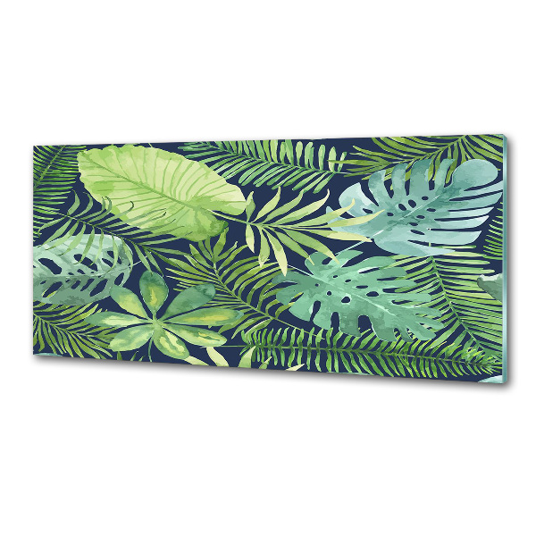 Panel para cocina hojas tropicales