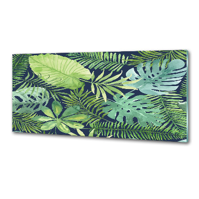 Panel para cocina hojas tropicales
