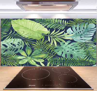 Panel para cocina hojas tropicales