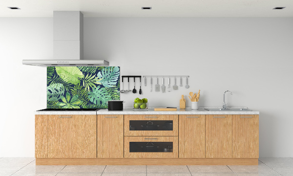 Panel para cocina hojas tropicales
