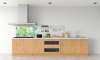 Panel para cocina hojas tropicales
