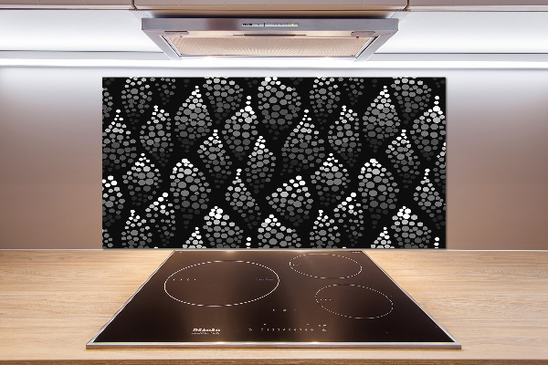 Panel de pared de cocina Puntos blancos y negros