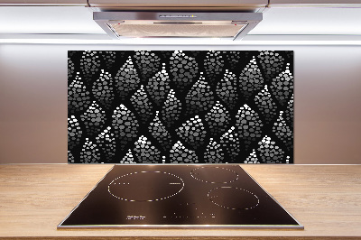 Panel de pared de cocina Puntos blancos y negros