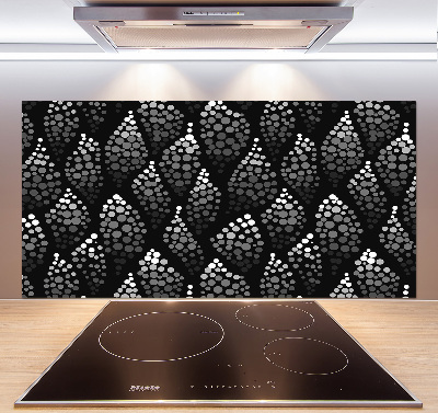 Panel de pared de cocina Puntos blancos y negros