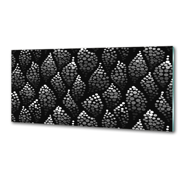 Panel de pared de cocina Puntos blancos y negros