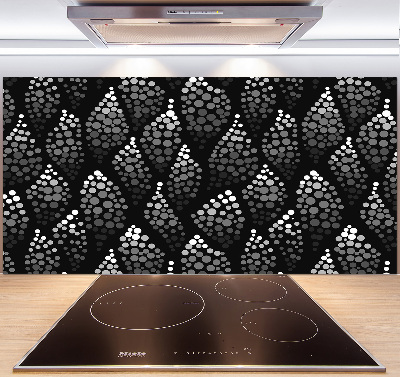 Panel de pared de cocina Puntos blancos y negros