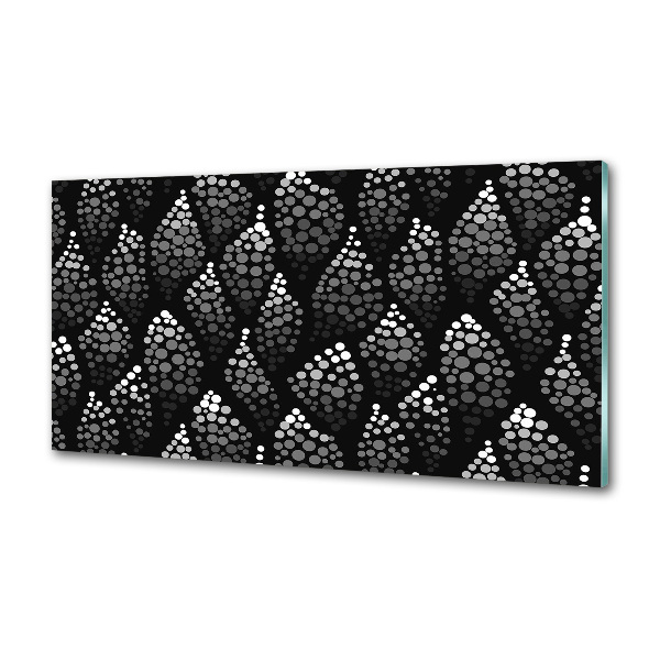 Panel de pared de cocina Puntos blancos y negros