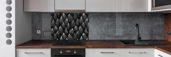 Panel de pared de cocina Puntos blancos y negros