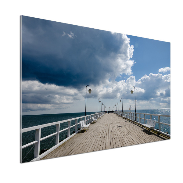 Panel antisalpicaduras Muelle en Orłowo