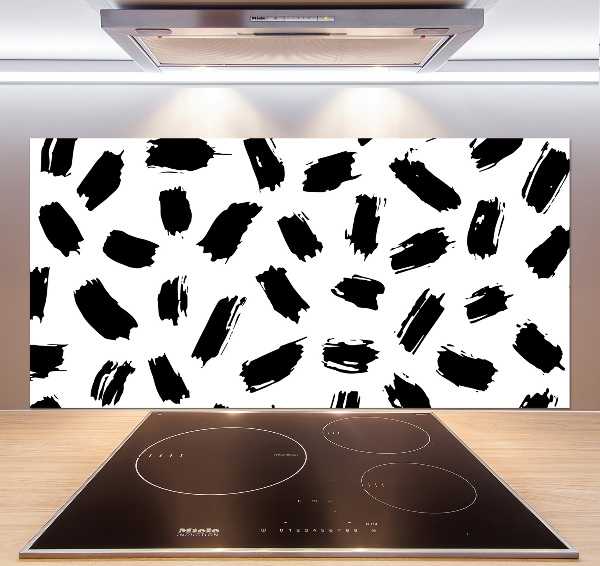 Panel antisalpicaduras Manchas blancas y negras