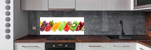 Panel antisalpicaduras Frutas y verduras