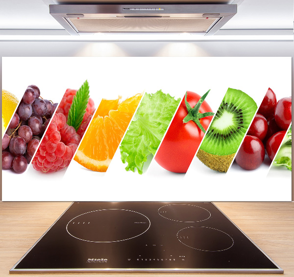 Panel antisalpicaduras Frutas y verduras