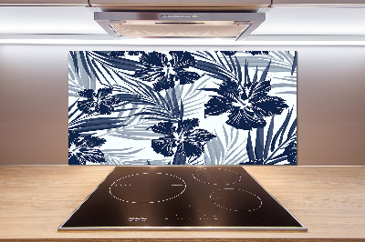 Salpicadero de cocina flores tropicales