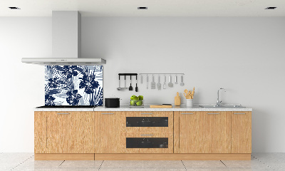 Salpicadero de cocina flores tropicales