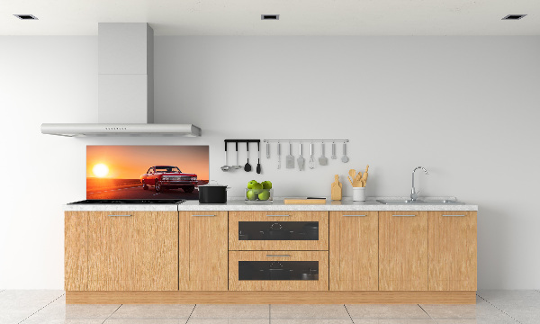 Panel de pared de cocina coche rojo