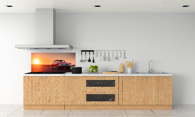 Panel de pared de cocina coche rojo