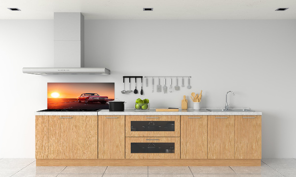 Panel de pared de cocina coche rojo