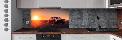 Panel de pared de cocina coche rojo