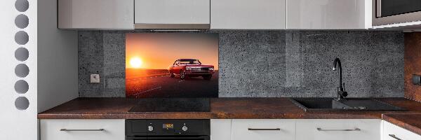 Panel de pared de cocina coche rojo