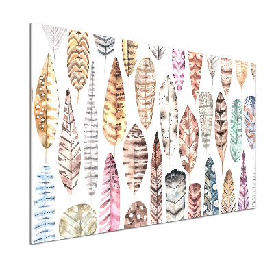 Salpicadero para cocina Plumas de colores