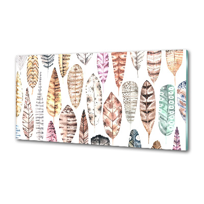 Salpicadero para cocina Plumas de colores