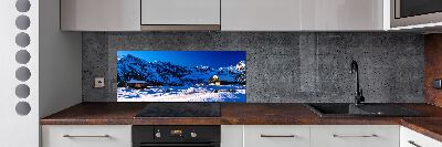 Panel de pared de cocina Casas en los montes Tatra