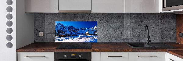 Panel de pared de cocina Casas en los montes Tatra