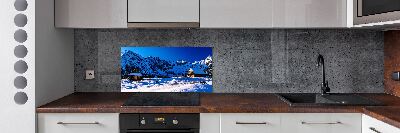 Panel de pared de cocina Casas en los montes Tatra