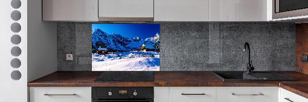 Panel de pared de cocina Casas en los montes Tatra