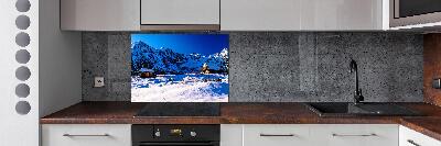 Panel de pared de cocina Casas en los montes Tatra