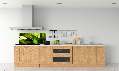 Panel de pared de cocina manzanas verdes