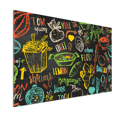 Salpicadero de cocina comida tailandesa