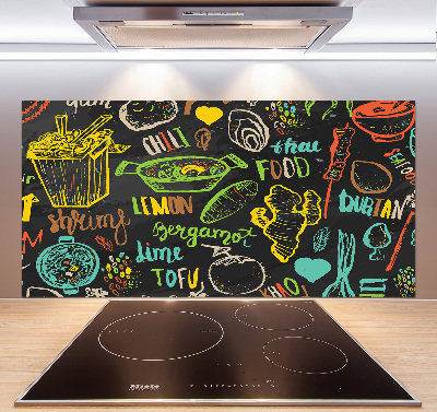 Salpicadero de cocina comida tailandesa