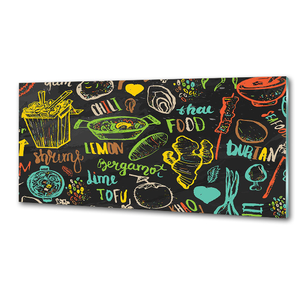 Salpicadero de cocina comida tailandesa