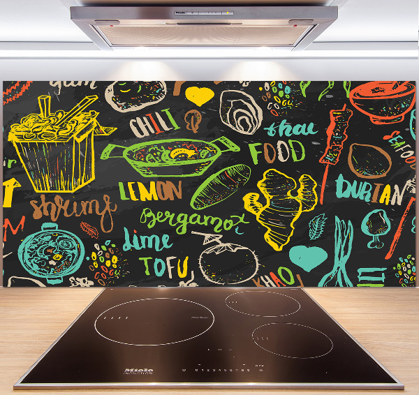 Salpicadero de cocina comida tailandesa