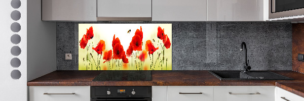 Salpicadero de cocina Amapolas