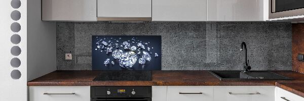 Panel między meble w kuchni Diamenty