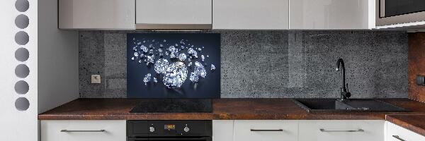 Panel między meble w kuchni Diamenty