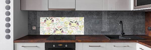 Panel de pared de cocina Búhos