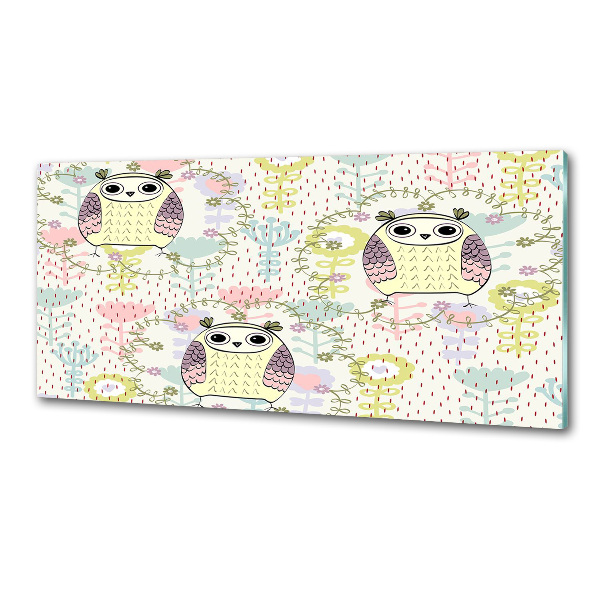 Panel de pared de cocina Búhos