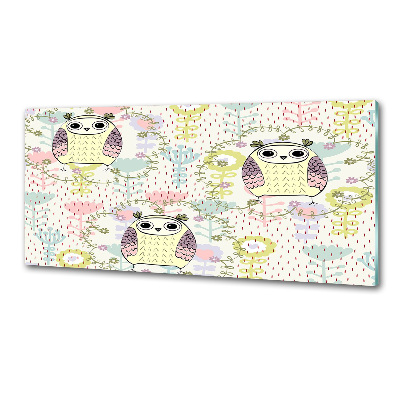 Panel de pared de cocina Búhos